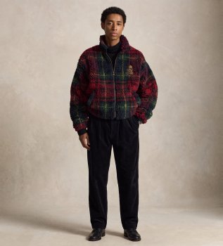 Red Relaxed Fit fleece jacket