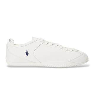 Hvide skind-sneakers med paneler