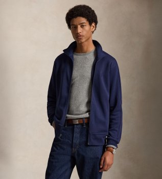 Veste de sport en maille double marine
