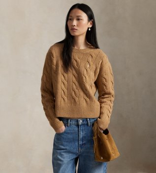 Pullover aus Wolle und Kaschmir in Beige