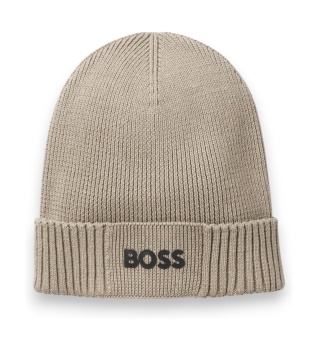 Gorro de punto taupe