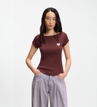 Etine T-Shirt Dunkelbraun