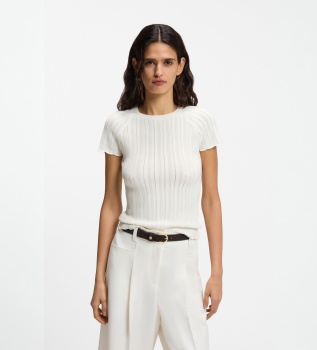 Maglia in maglina Fice bianco sporco