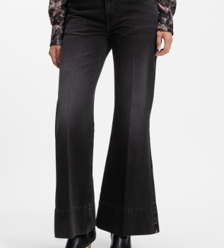 Jeans a zampa Gloria nero