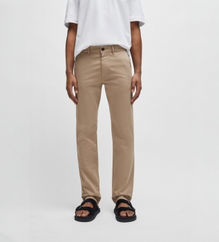 Calça chino slim marrom claro