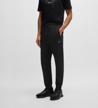 Hadiko Rib black jogger pants