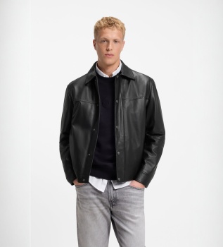 Joban Lederjacke Schwarz
