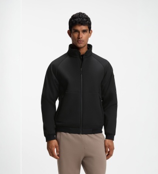Black HY Cord Fleece Jacket