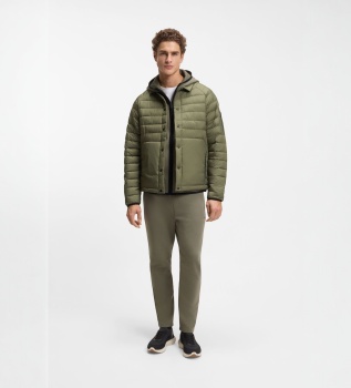 Veste matelassée à capuche verte