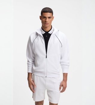 Sweat à capuche zippé Join Saggy blanc