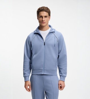 Sweat à capuche zippé Join Saggy bleu pastel