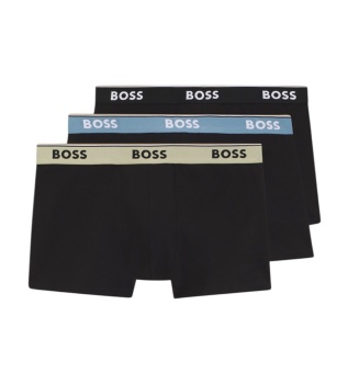 Set 3 calzoncillos de algodón elástico negro