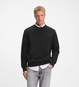 Sort hoodie med logo