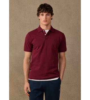 Burgundy H Logo Polo