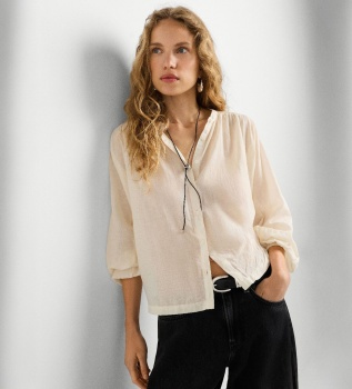 Jennias bluse, råhvid