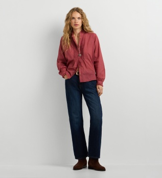 June bluse rød