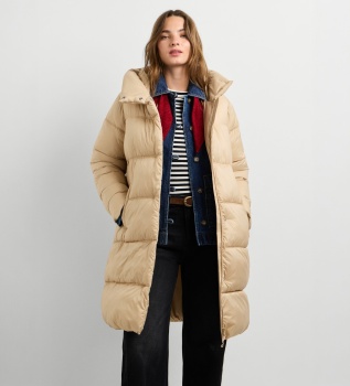 Gewatteerde jas Lauren Long beige