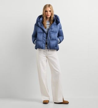 Gewatteerde jas Lauren Short blauw