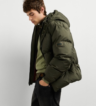 Groene Thick Puffer jas