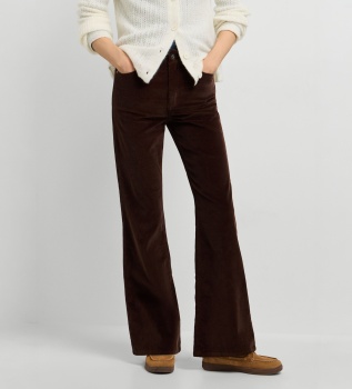 Willa Corduroy Flare Pants in brown