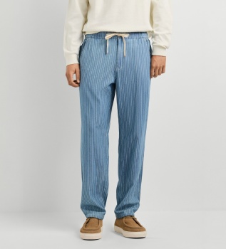 Calças Helix Chino Stripe azuis