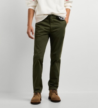 Pantalón chino slim verde