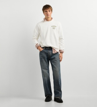 Sweat Jed Crew blanc cassé