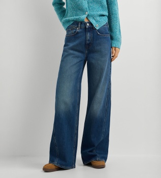 Blue Belle Flare Contrast Jeans