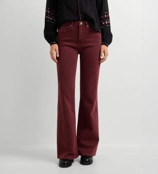 Willa flare jeans in maroon