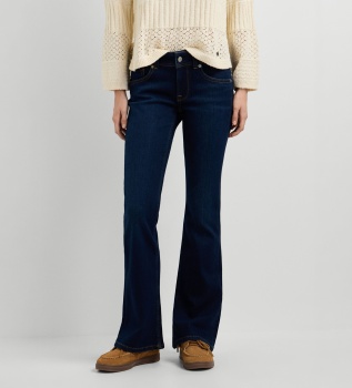 Pimlico flare jeans in dark blue