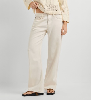 Nicky beige loose straight jeans