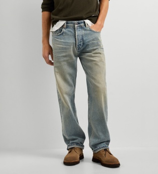 Calça Jeans Reta Relaxed Bexley Light Dirt azul