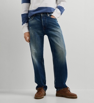 Calça Jeans Relaxed Straight Bexley Visual Mid azul