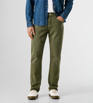 Zielone jeansy Straight Cash