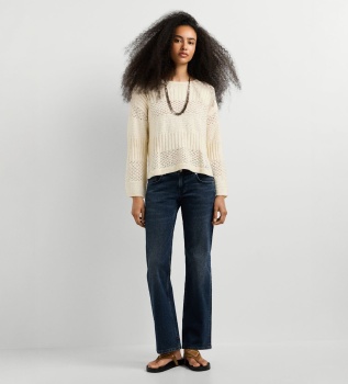 Venus Blue Low-Waist Straight Jeans