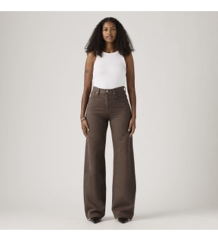 Jeans Ribcage Wide Leg marron
