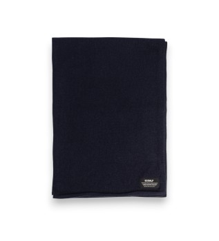 Cachecol Wool azul-marinho