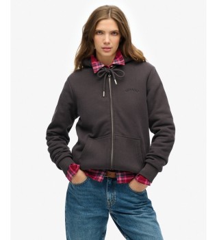 Bluza z kapturem Borg Lined Ziphood w kolorze czarnym