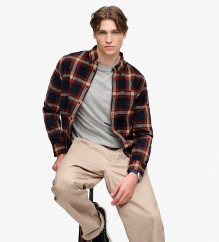 Chemise Cotton Lumberjack marine, rouge