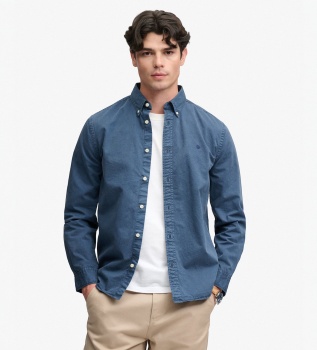 Chemise Garment Dyed bleue