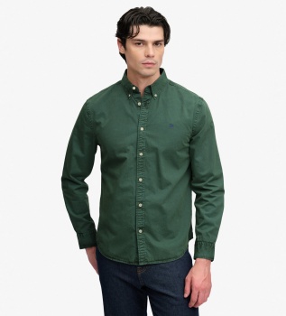 Chemise Garment Dyed verte