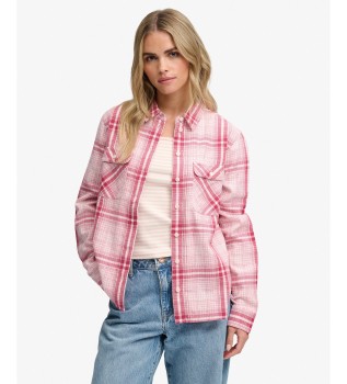 Camisa Lumberjack Check Flannel rosa