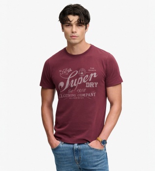 Burgundy Vintage Workwear T-Shirt