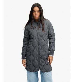 Gepolsterte Jacke Long Onion Quilt Liner grau