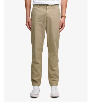 Pantalon Chino Tapered Délavé beige