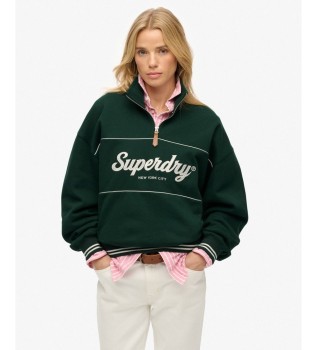 Country Club Loose 1/4 Zip Sweatshirt in green