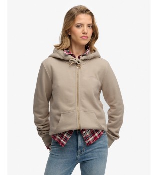 Moletom com capuz Essential Logo Ziphood bege