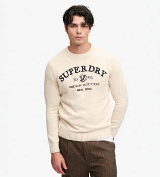 Beige applicatietrui