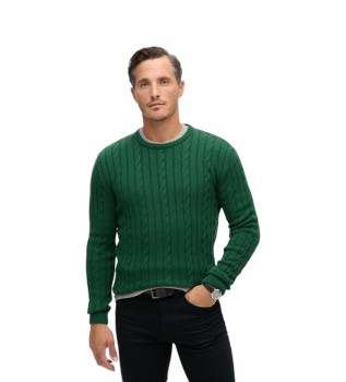 Jersey Cotton Classic Cable verde