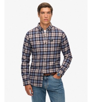 Blauw-rode geruite Lumberjack-blouse